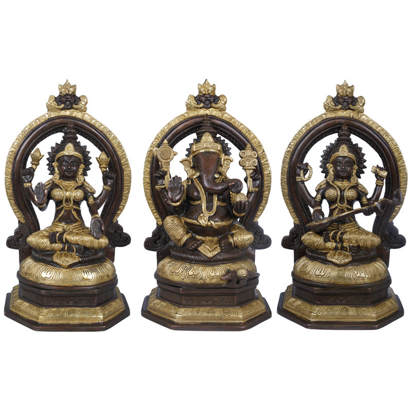 Figurine Lakshmi Ganesha et Saraswati