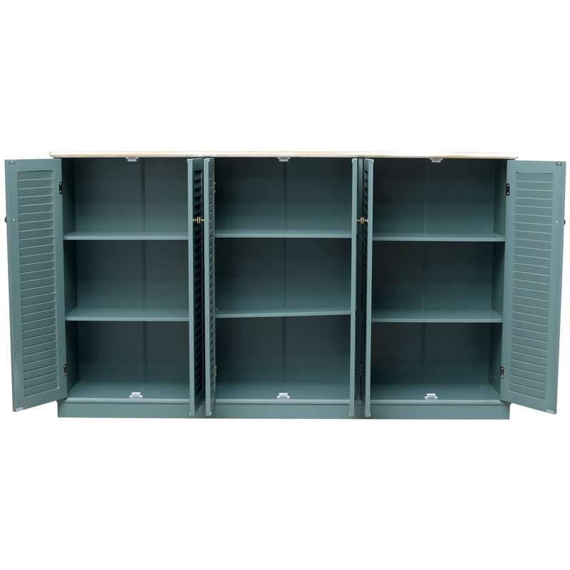 Armoire de rangement Farmhouse, Sarcelle