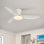 Ventilateur de plafond d'intérieur à pales en ABS de 40 po Karlena avec ensemble d'éclairage à DEL à intensité variable et télécommande, 3 températures de couleur, moteur CC réversible à 6 vitesses, minuterie