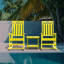 Ensemble de 2 chaises berçantes d'extérieur Hdpe-821586052