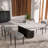 Velora 5 Piece Rectangle Faux Marble Dining Table Set-948772878