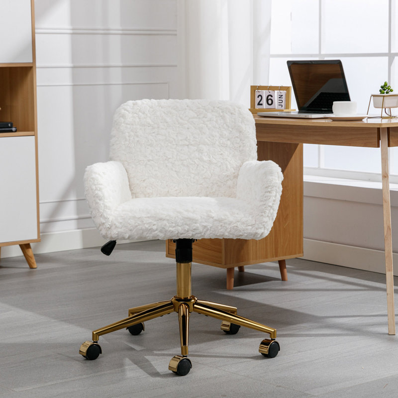 Chaise de bureau en velours Sanavi
