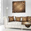 Symétrique fleur brune fractale - coussin imprimé abstrait-29604095-29604098