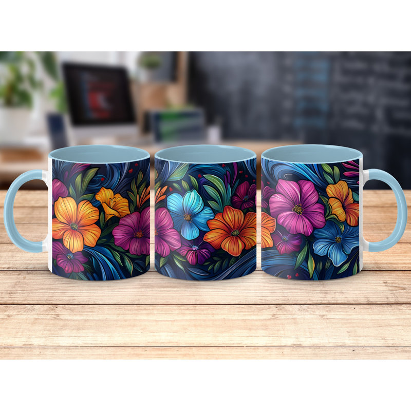 Ceramic Coffee Mug, Light Blue