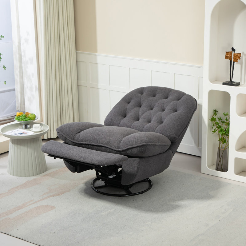 Fauteuil inclinable moderne capitonné, Gris