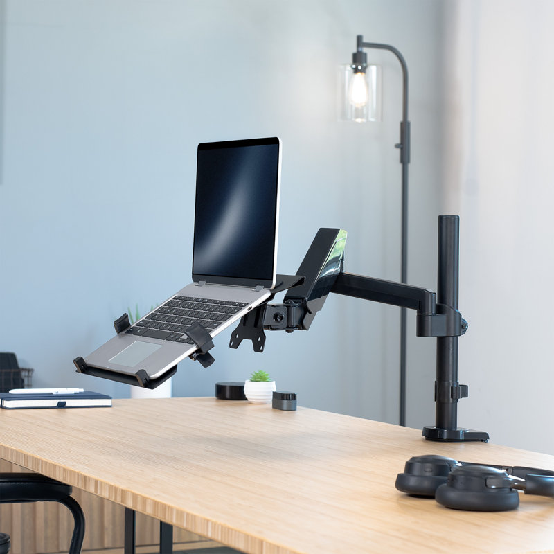Pneumatic Arm Single Laptop Desk Mount