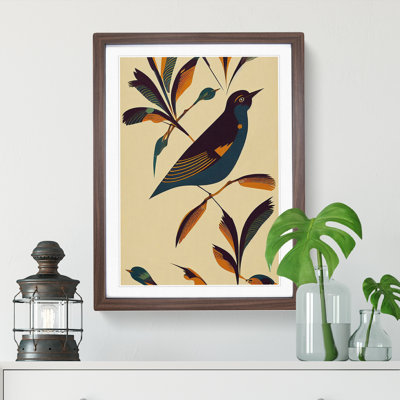 XV1022-696X Art Deco Bird No.5 - Single Picture Frame Print