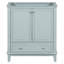 Ensemble de meuble-lavabo simple 29,5 po avec plateau en bois massif Rashiem-838033987