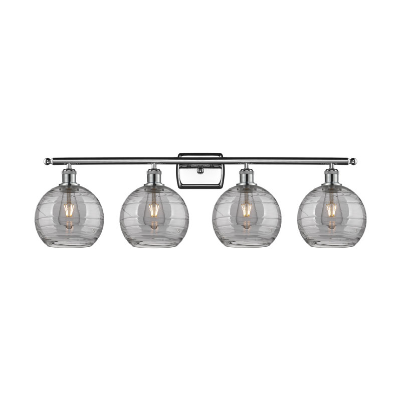 Éclairage pour meuble-lavabo à 4 lumières à intensité variable Allare, Chrome poli