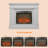 44 Inch Electric Fireplace With Mantel, 23 Inch Insert Heater, Realistic Flame Effect, Remote Control, Timer, Csa/ul Certified