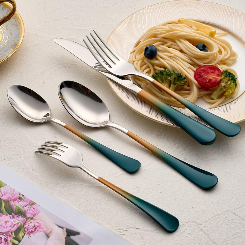 Green Orange Silver Set, Blue/Orange