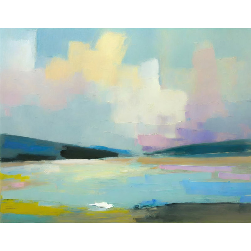 «Pastel Rainbow» par Stephen Chambers - impression sur toile tendue, H 15 po x l 18 po x P 1,5 po