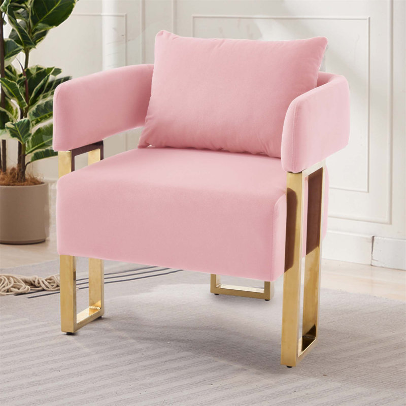 Chaises d'appoint modernes en velours, pieds en métal doré, pour le salon et le bureau