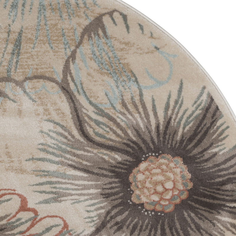 Tapis crème Vallejo, Rond 5 pi 3 po