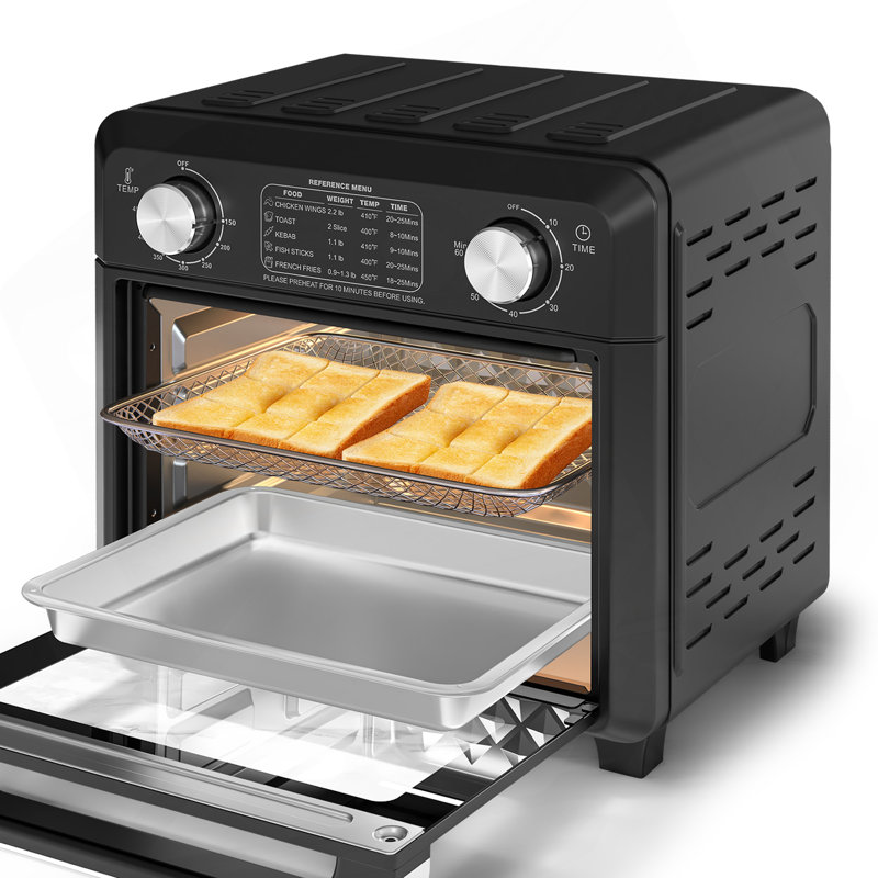 Same As W1002P292365 Compact Air Fryer Toaster Oven 11QT, 2 Slice Toast, Countertop Oven, Warm, Broil, Toast, Bake, Air Fry, Oil-Free,60-Minute Timer,1000W,Black