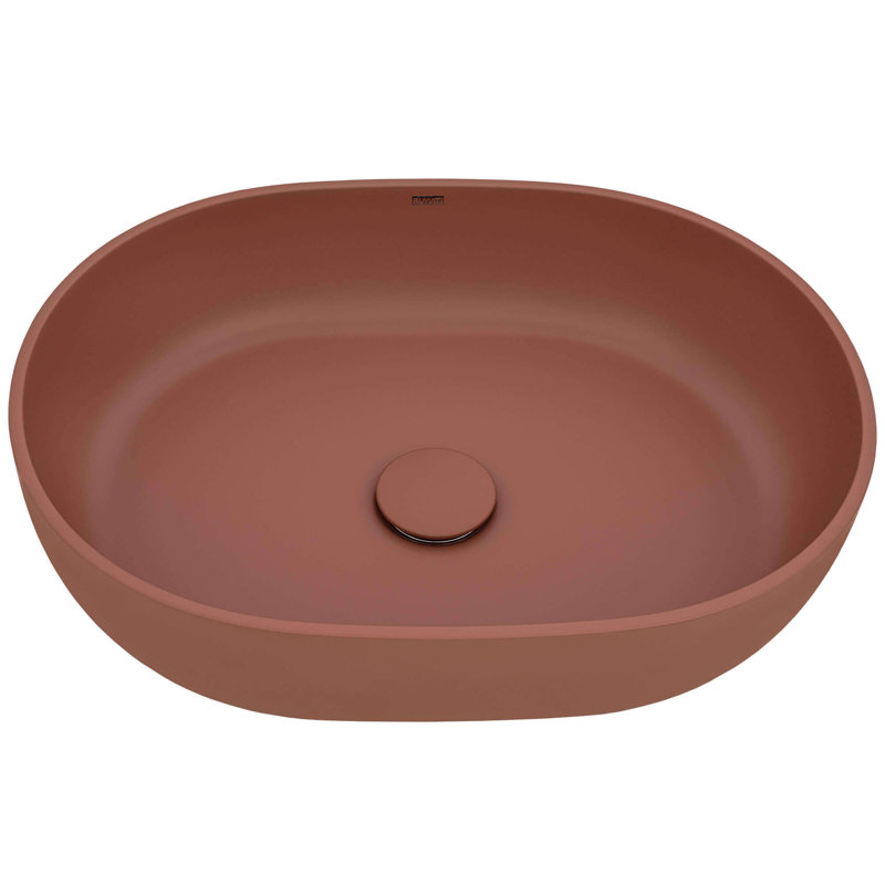 Oval Vessel Bathroom Sink, Sedona Clay