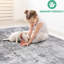 Tapis gris 2 x 3, sans perte de teinture, magnifique pour le salon, la chambre à coucher, tapis gris, bureau élégant