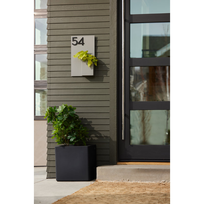 Plaque d'adresse murale, Noir, Oui, Gris