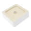 Lavabo vasque carré en céramique blanche 15,81 po x 15,81 po - Teinture, design contemporain pour la maison, le bureau, blanc moderne, lisse, restaurant, bâtiment