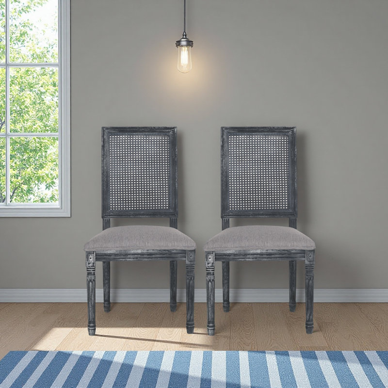 Chaise de salle à manger, Gris, Gris foncé