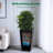 22"Tall Planter Set Of 2, Outdoor＆Indoor Black Planter Pots, High Front Porch Planter Pots With Drainage Holes＆Water Level Monitor＆Inner Bucket, Automatic Watering