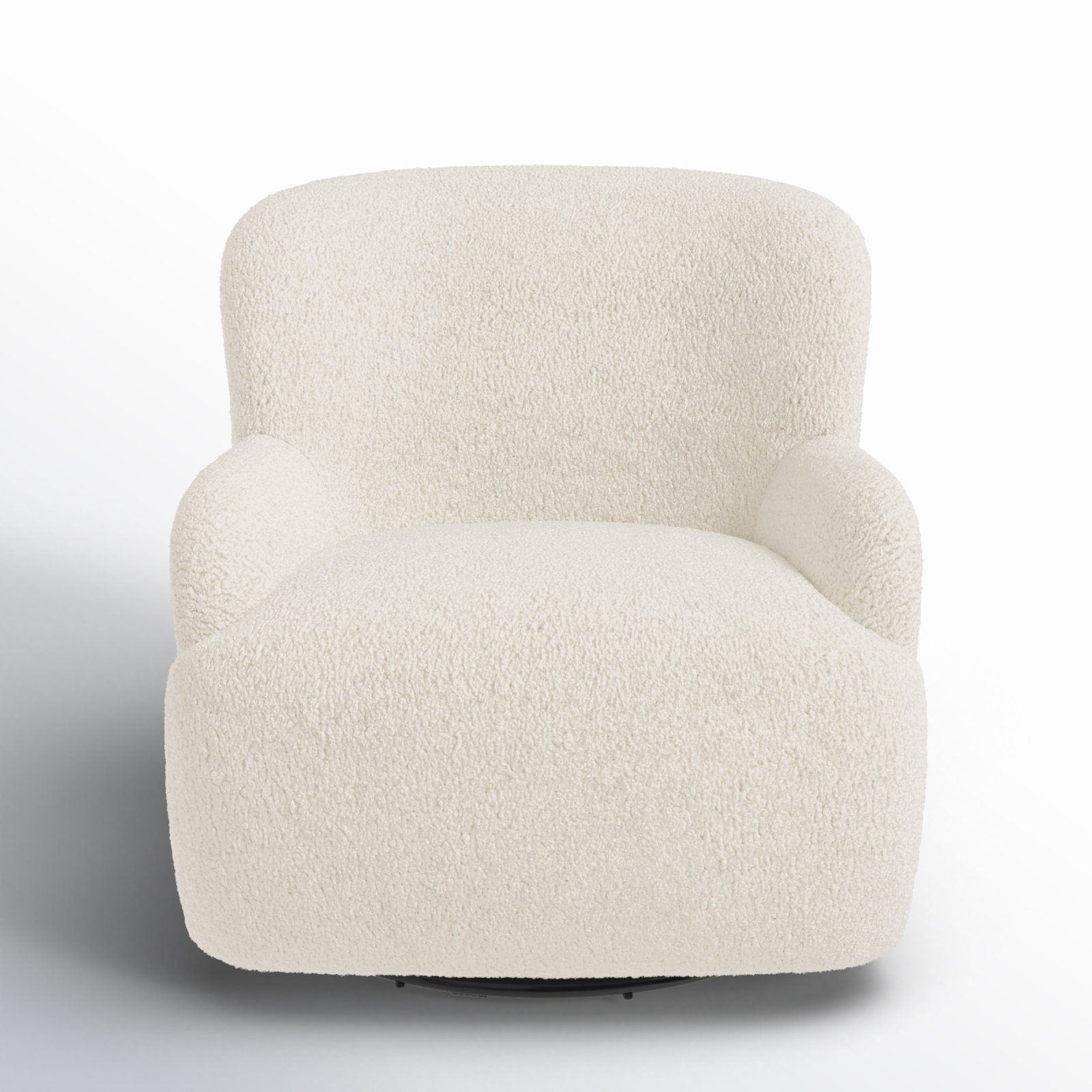 Maxton Swivel Armchair, Sheepskin Natural Sherpa