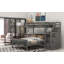 Lit mezzanine simple avec escalier et rangement - Gris (aucun sommier requis, fabrication robuste)-669124109