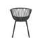 Chaises de salle à manger en plastique durable, style moderne pour l'extérieur