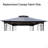 Patio Double Roof Gazebo Replacement Canopy Top Fabric