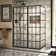 Unidoor Toulon Frameless 51.88" x 72" Rectangle Hinged Shower Enclosure