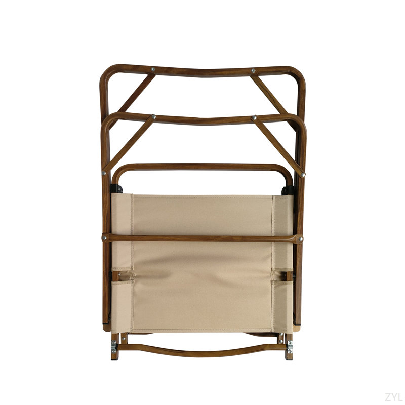 Ensemble de 4 chaises pliantes et portatives confortables avec cadre en aluminium, fauteuil de voyage Kermit
