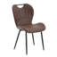 Ensemble de 4 chaises de salle à manger en polyuréthane brun avec poignée intégrée-1683890681