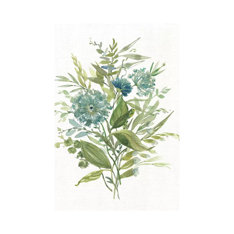 «Greenery II» par Carol Robinson - reproduction d'art, Pas de tapis, Toile tendue, H 18 po x l 12 po x 1,5 po