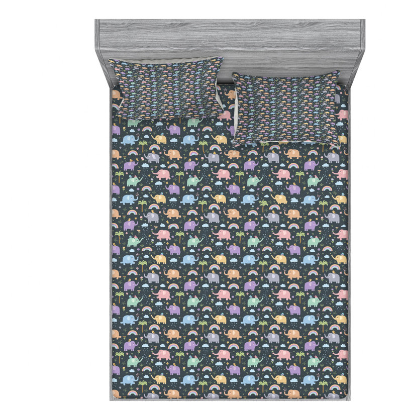 Microfiber Sheet Set, Queen Sheet Set with Fitted Sheet