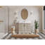 Meuble-lavabo simple 42 po avec plateau en quartz Charlotte-94846673
