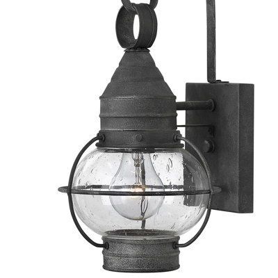 Cape Cod Jolie Aged Zinc 1 - Bulb Outdoor Wall Lantern