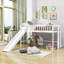 Lit mezzanine simple en bois avec échelle et toboggan Herbin par Harriet Bee-709868191