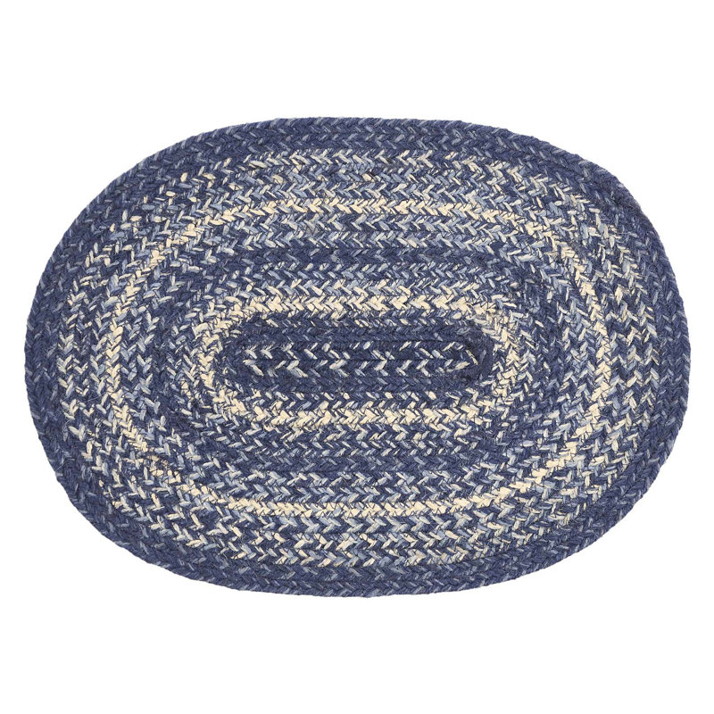 Napperon Birt Whistle 15 ", Indigo / bleu pastel / crème