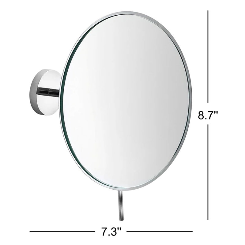 Mevedo Flat Metal Wall Mirror, 8X