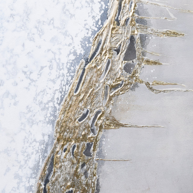 «Golden Summer Textured Metallic» par Martin Edwards, reproduction d'art sur toile tendue