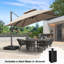 Parasol en porte-à-faux carré en tissu de 10 pi Kristy Kristy-1654155543