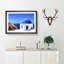 Santorini Blue Domed Church in Abstract - Picture Frame Graphic Art Print-55764224-55764221
