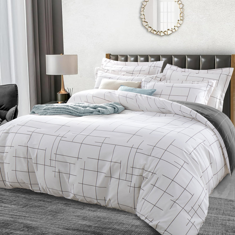 250TC Brushed Microfiber Duvet Cover Set with Pillowcases (3 in 1), Kingsize Duvet Cover + 2 Standard Pillowcases