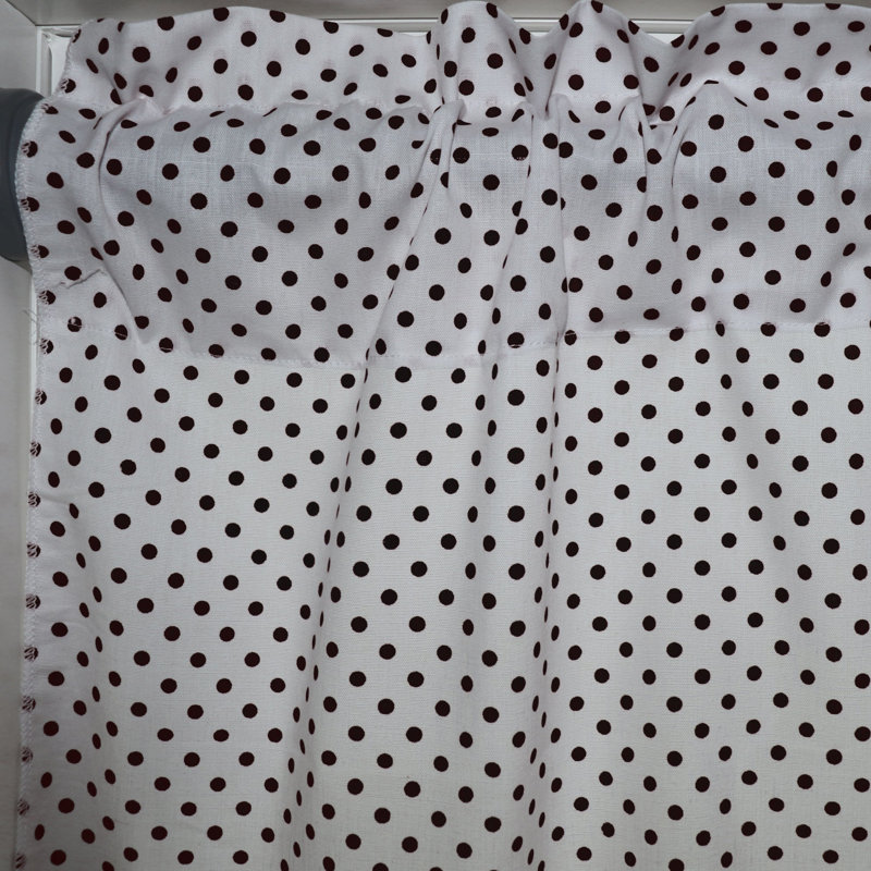Cantonnière à mini pois, L 58 po x L 28 po, Noir / blanc