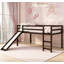 Lit mezzanine simple avec glissade, conception multifonctionnelle pour les enfants, durable et peu encombrante, idéal pour les chambres modernes