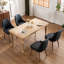 Padded Dining Chair with Wooden Legs Comfortable Upholstered Side Chair with Backrest & Sturdy Construction Modern Kitchen Chair for Dining Room, Living Room, Kitchen-1315114865