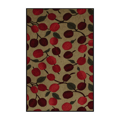 Washable Jujube Fruits Area Rug