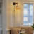 Rattan Boho Plug-in Swing Arm Sconce Farmhouse Lantern Basket Rattan Lampshade for Bedroom