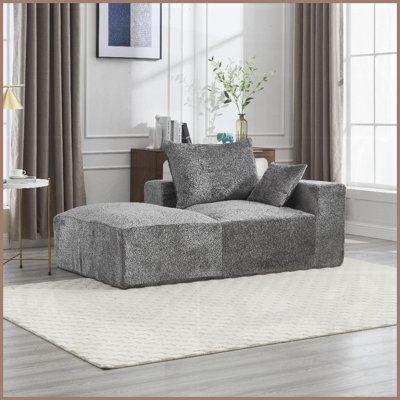 Modern Chenille 2-Seater Memory Foam Sofa - No Assembly, Easy Transport for Living Room, Bedroom &amp; Home Office