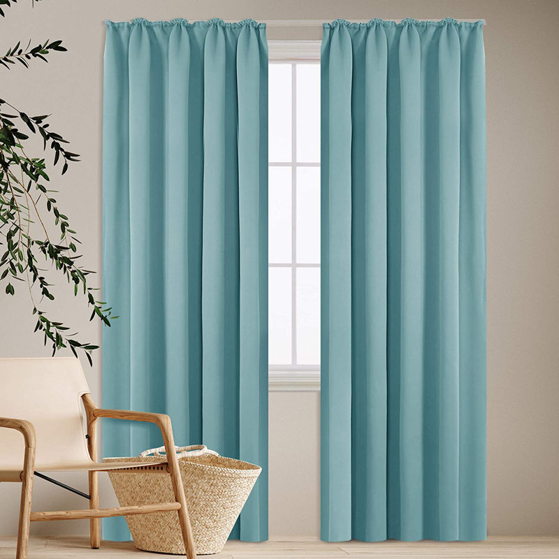 Deavin Blackout Curtain Pair, Width 140 x Drop 260cm, Dark Beige